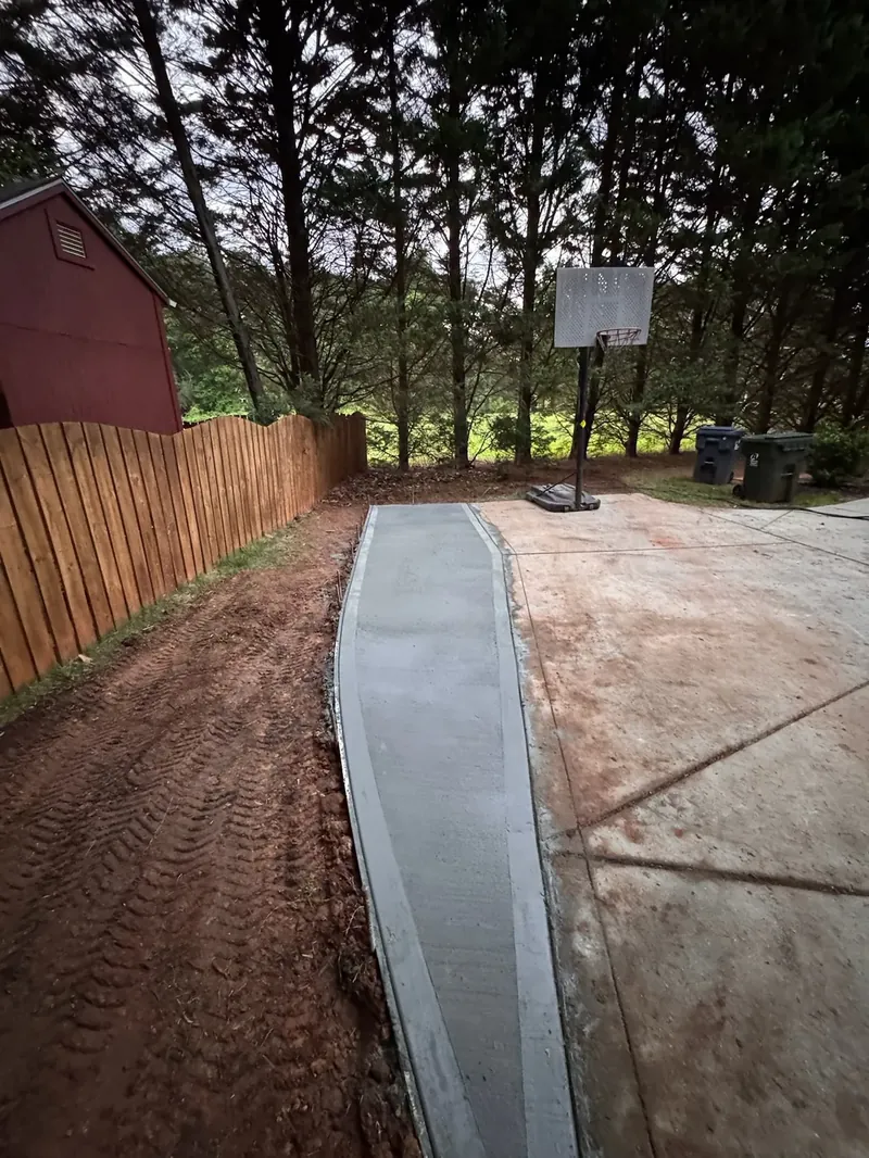Concrete driveway extension in Huntersville, NC by Old North Concrete Co. | Old North Concrete Co.