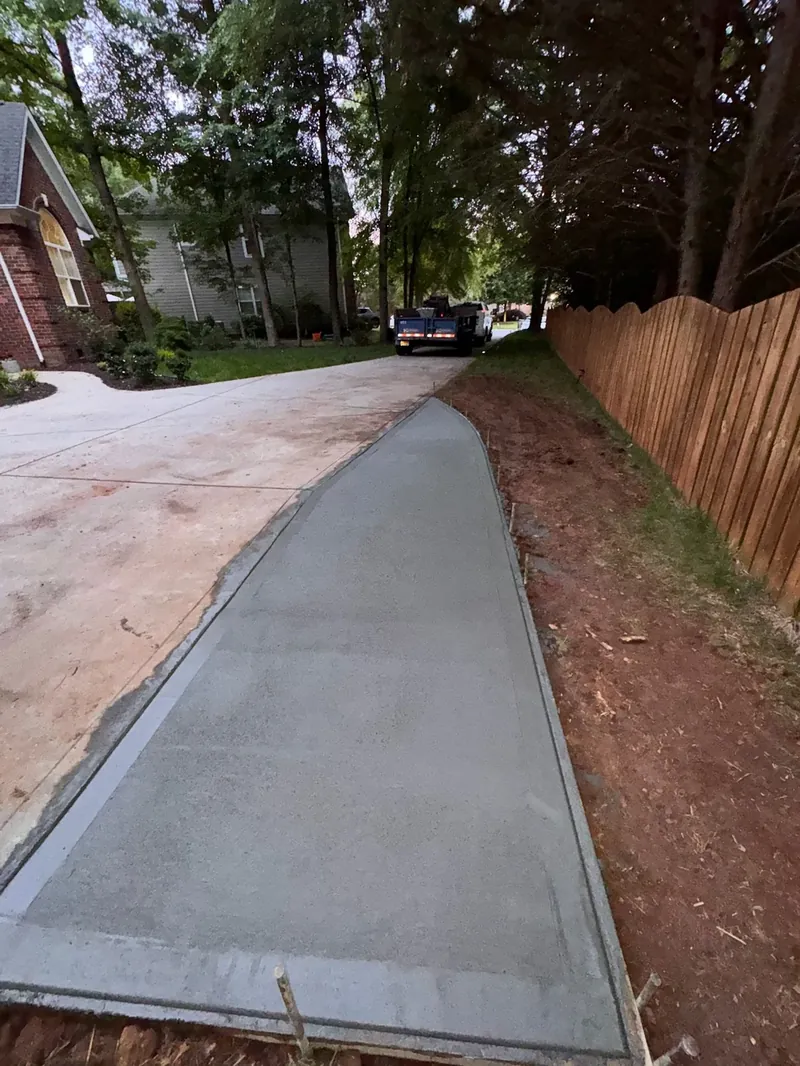Concrete driveway extension in Huntersville, NC by Old North Concrete Co. | Old North Concrete Co.